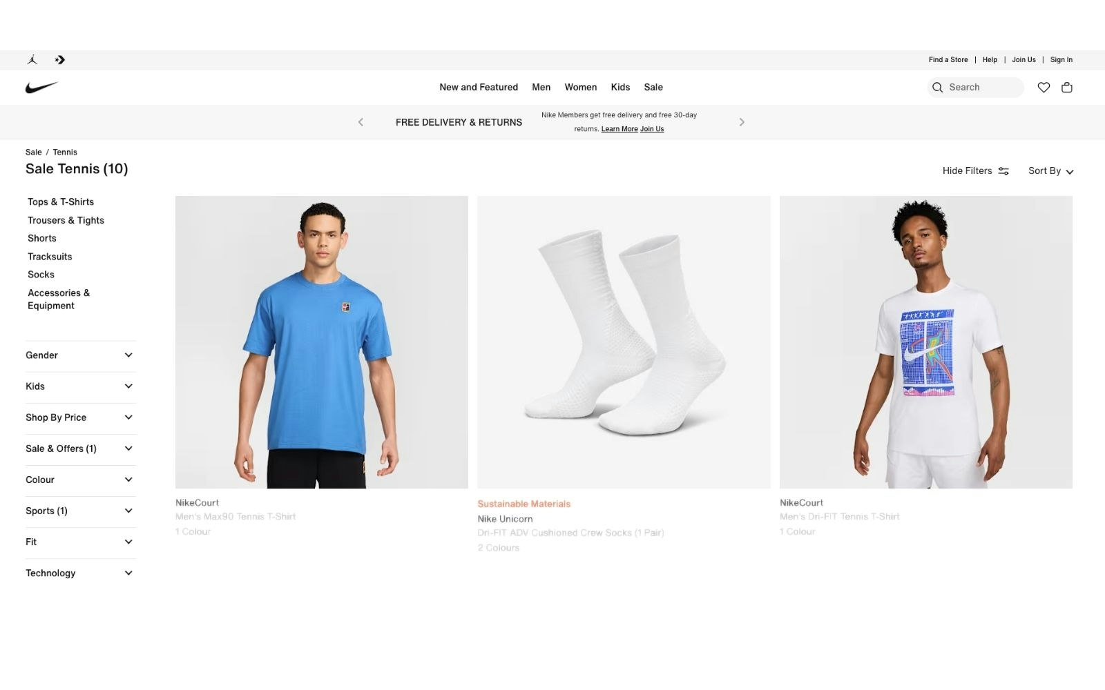 Nike e-commerce website (credit: Nike) Nike e-commerce website