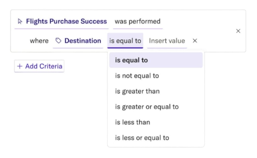 Segmentation criteria Segmentation criteria