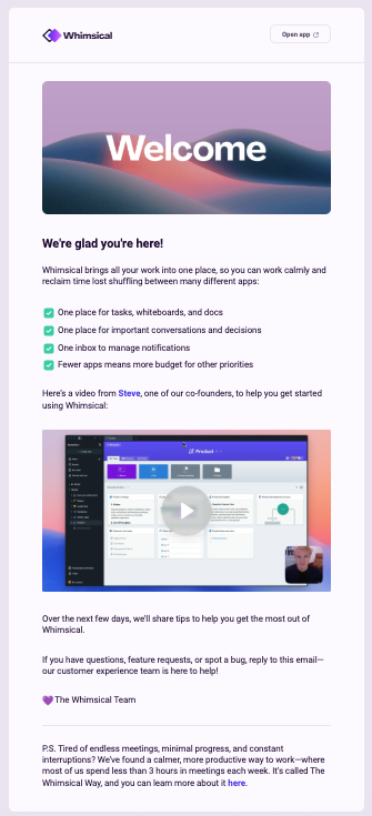 Whimsical welcome pack