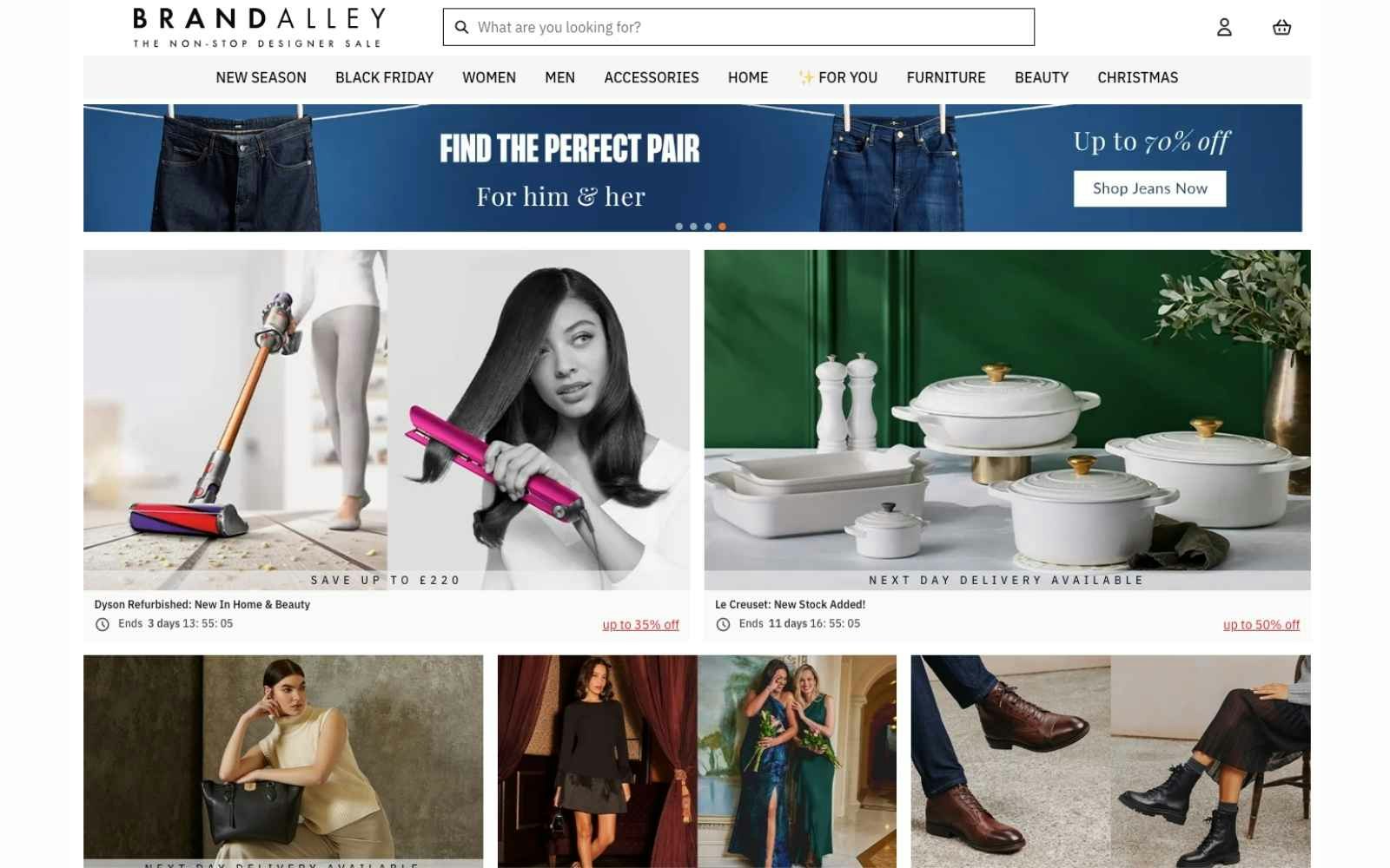 Brandalley website homepage
