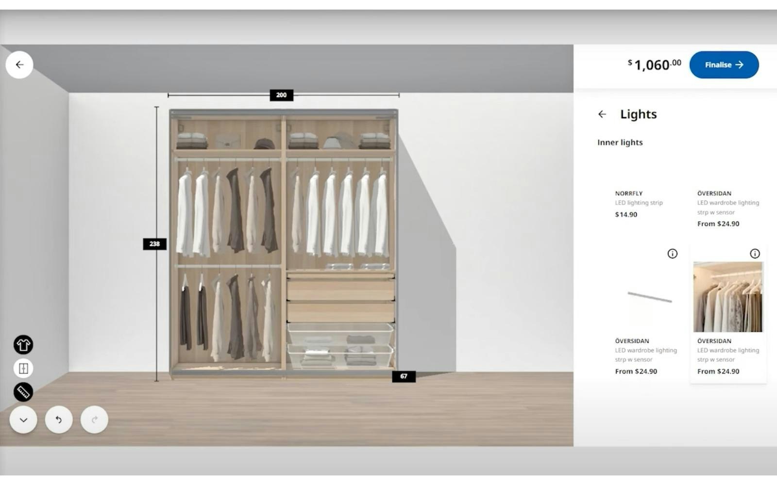 IKEA fait partie des enseignes qui proposent l'expérience phygitale la plus aboutie (Crédit : IKEA) Configurateur Pax IKEA