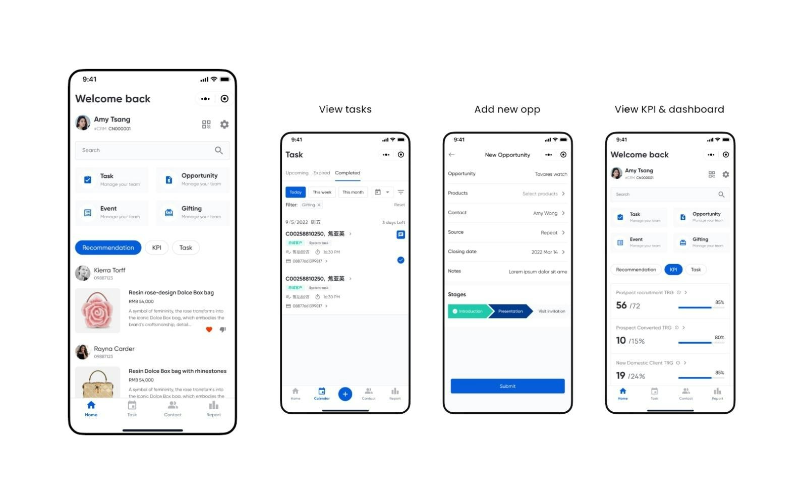 Clienteling app (Credit: Xgate) Example of clienteling app