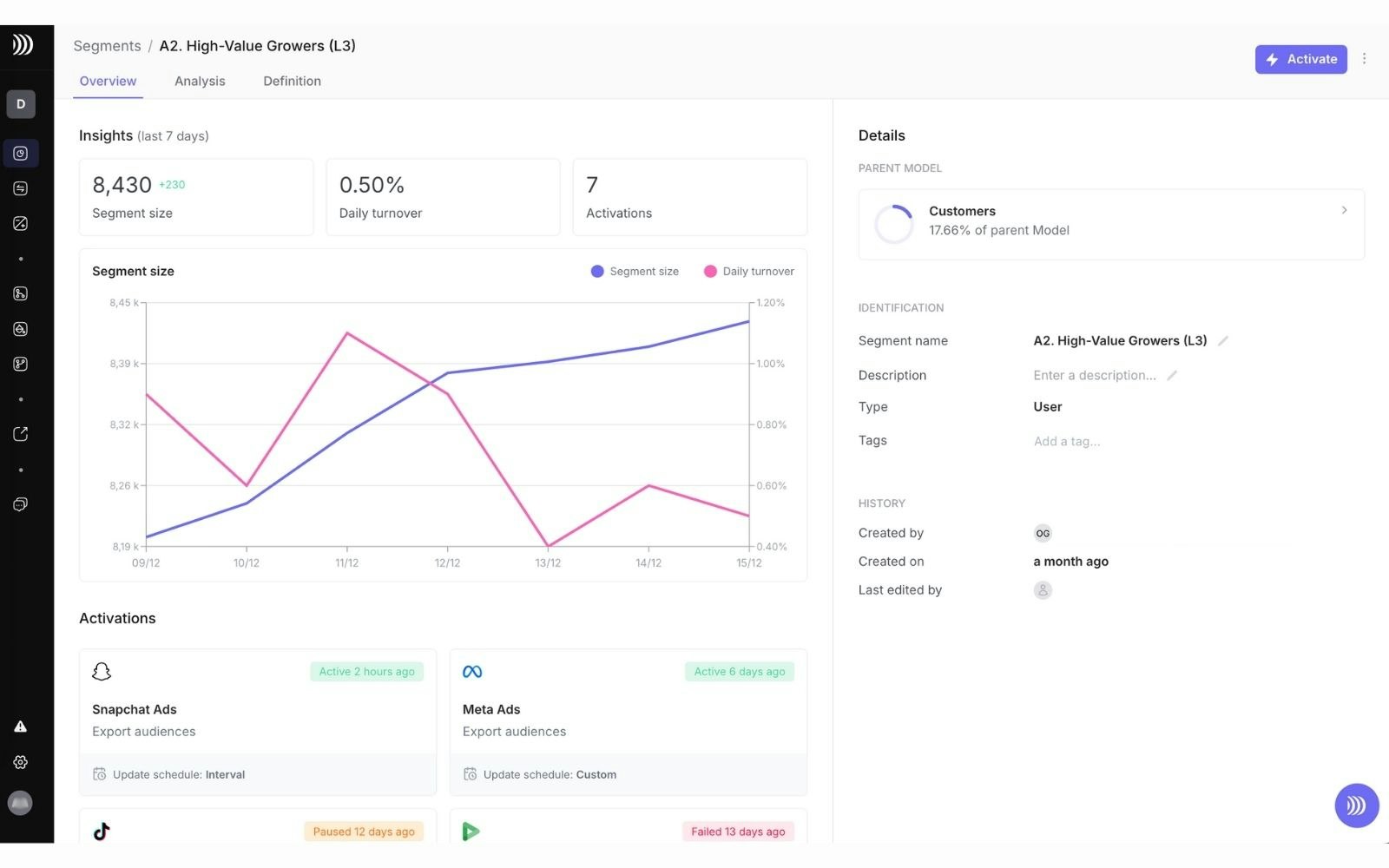 New Segment Builder interface