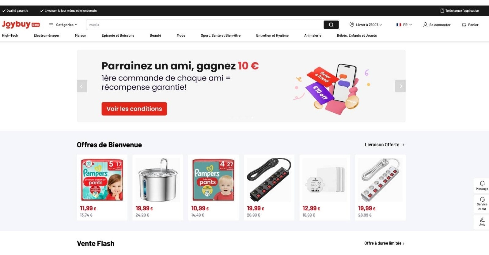 Page d'accueil Joybuy France