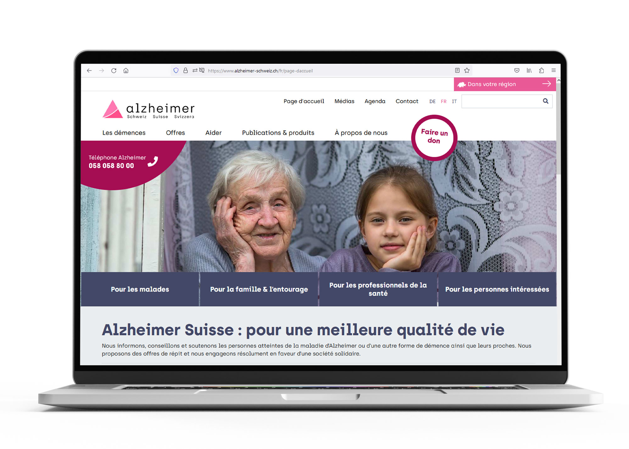 site web Alzheimer Suisse