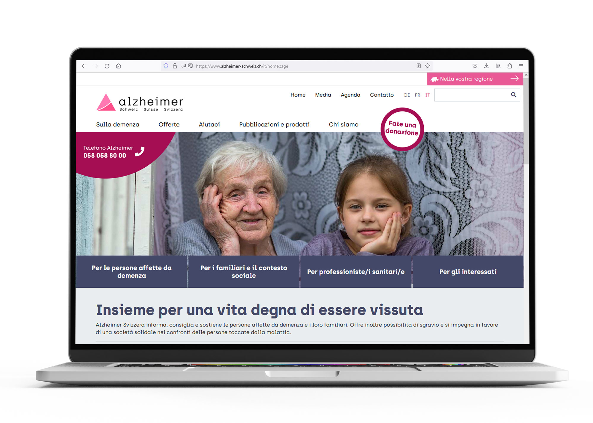 sito web Alzheimer Svizzera