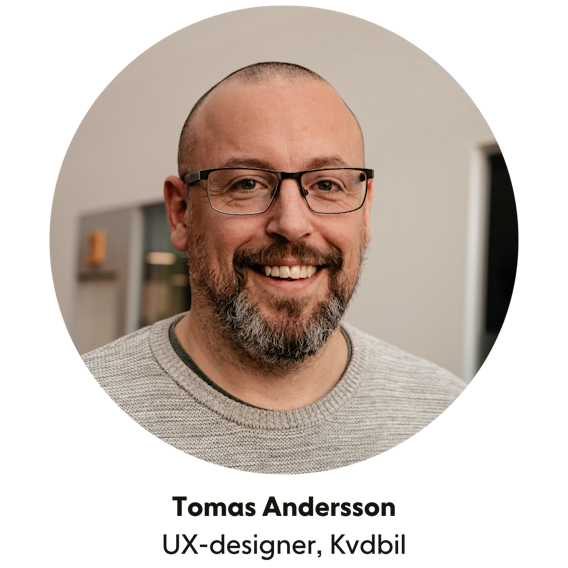 Tomas Andersson, UX-designer, Kvdbil.