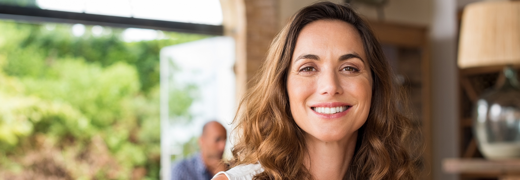 woman smiling