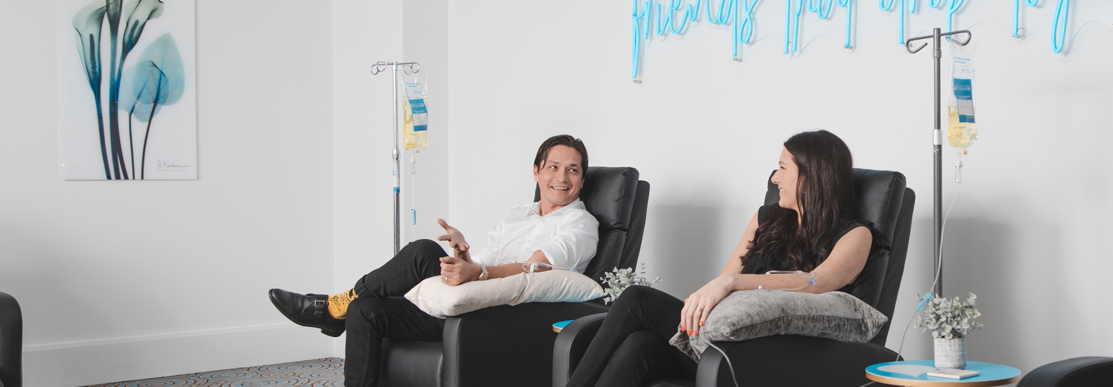 Two Prosper IV patients receiving IV drips