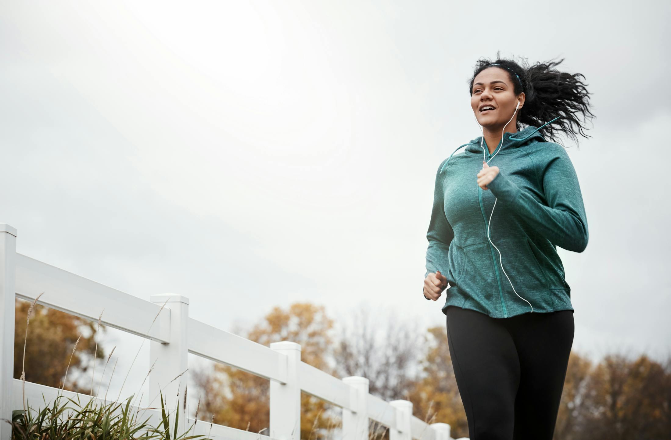 Woman out for a run