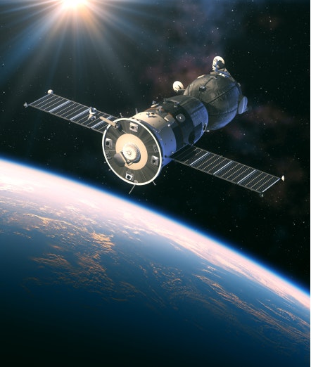 spaceship over the Earth