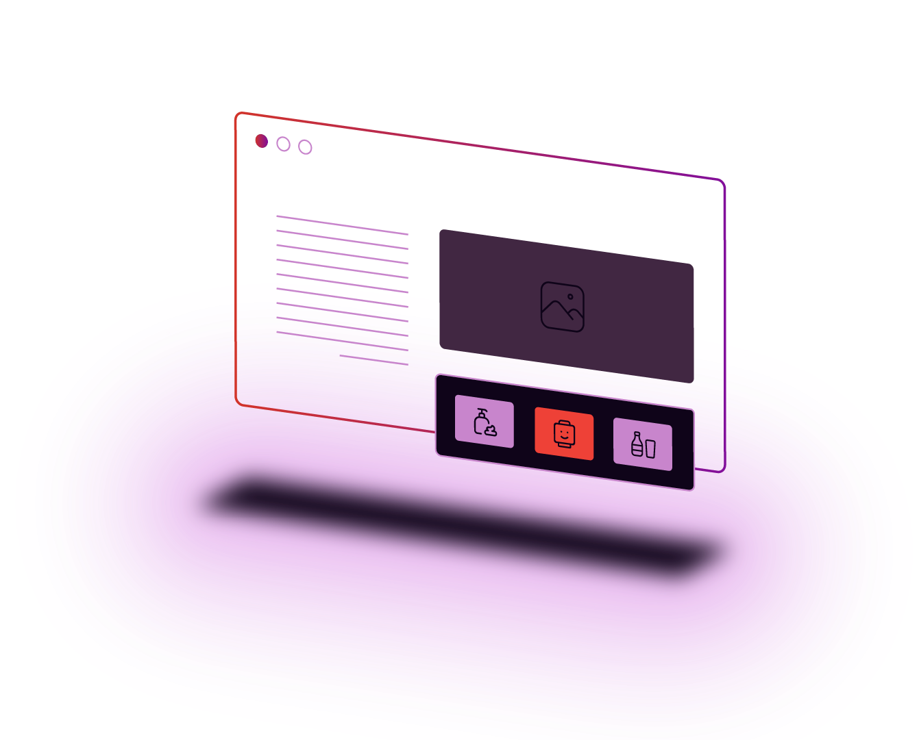 Selected retail hero illustration