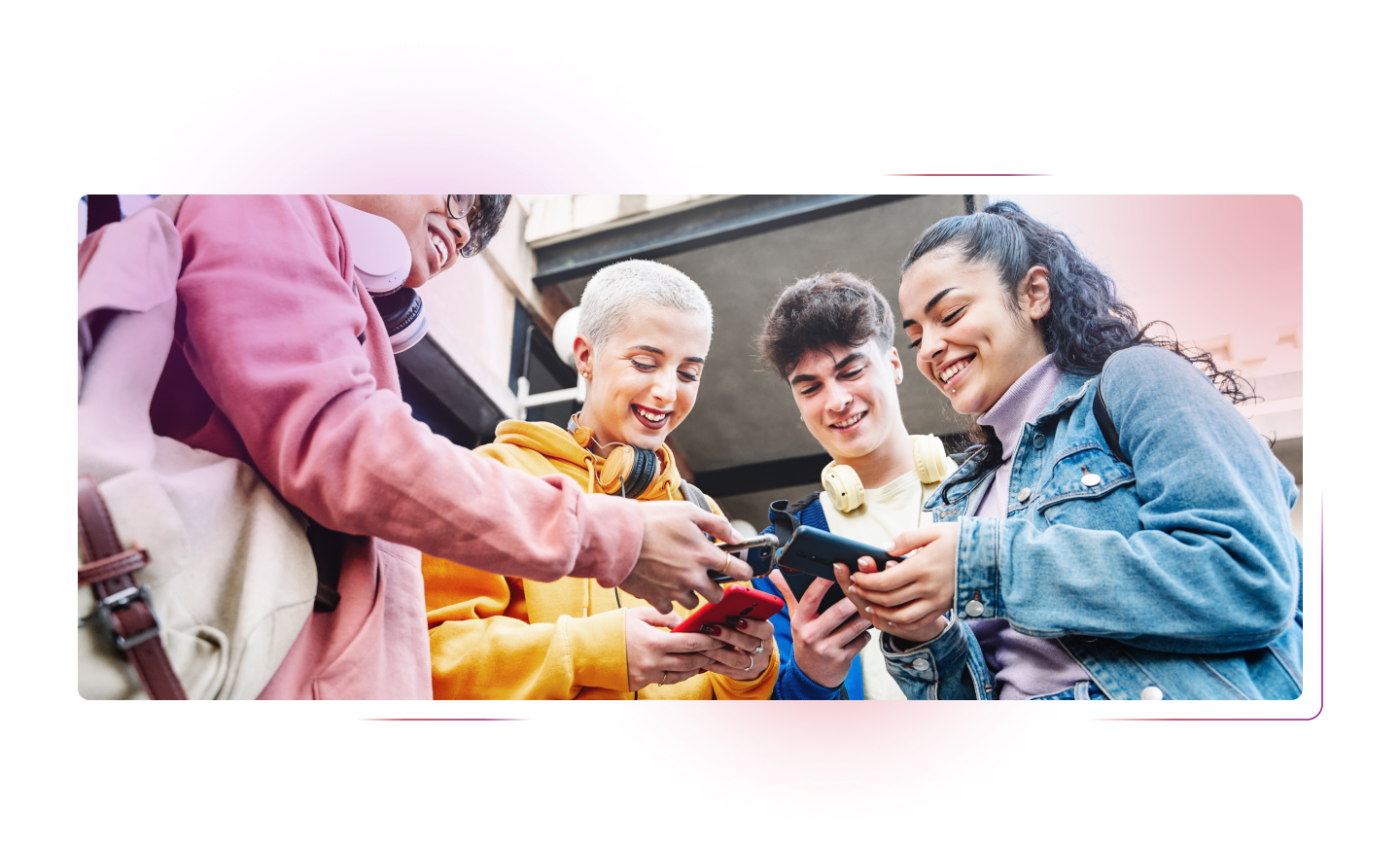Group with smarthphones