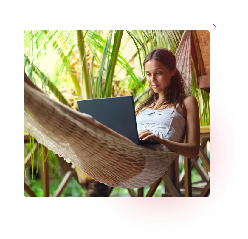 woman in hammock