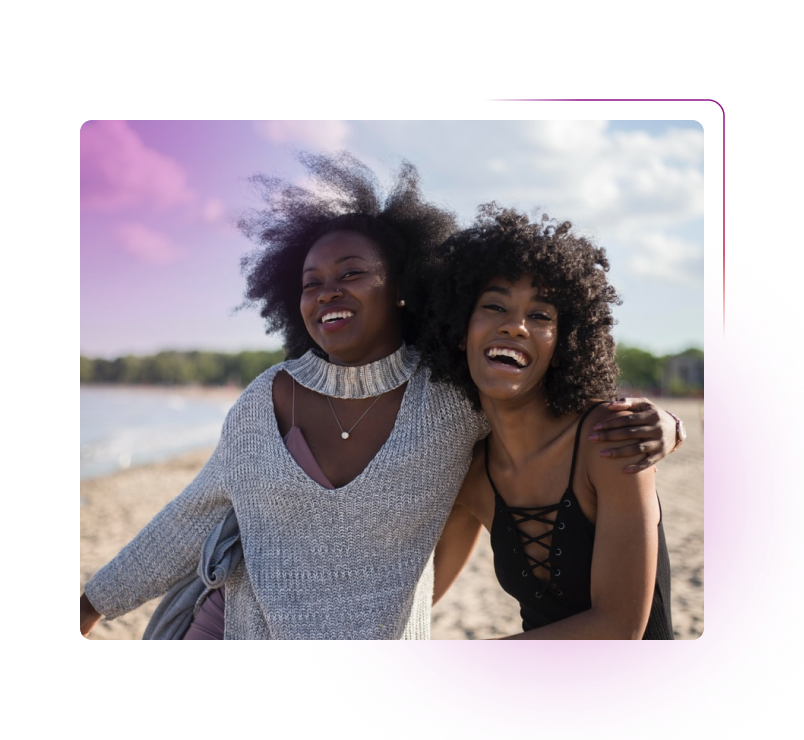Women laughing