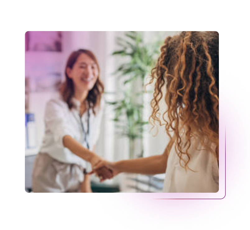 Women shaking hands
