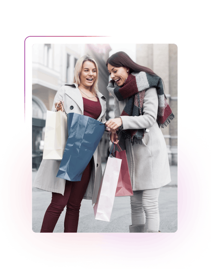 2 women on shopping