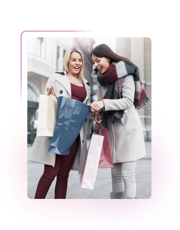 2 women on shopping