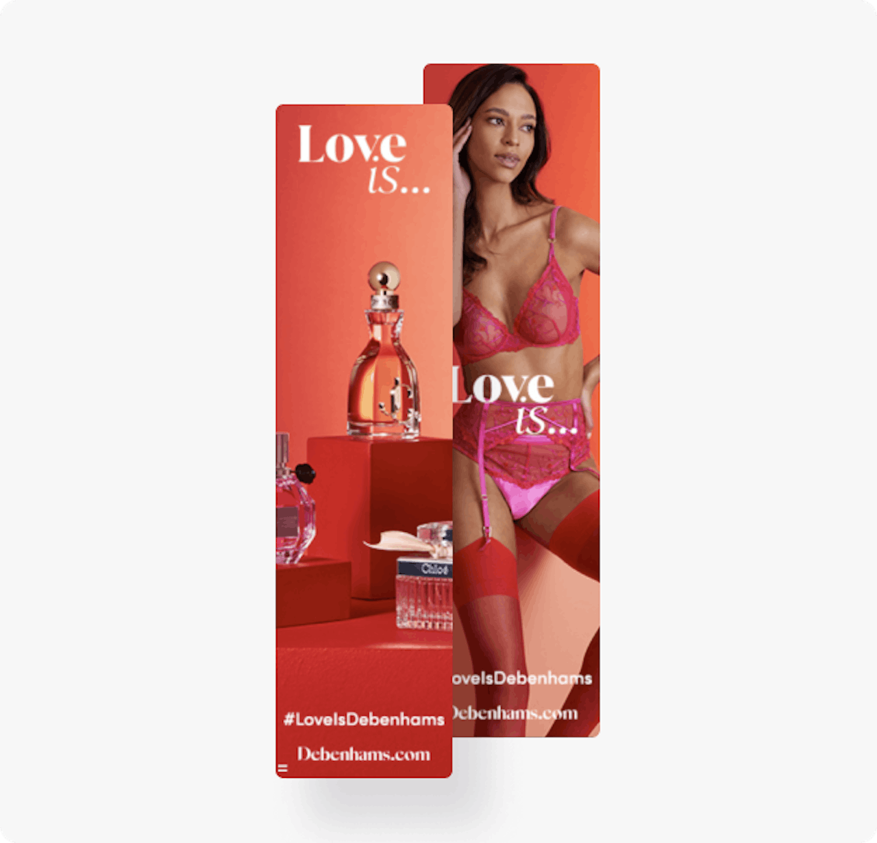 Ad creation with woman in underwear