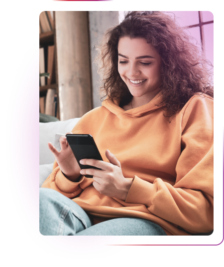 Woman using smartphone