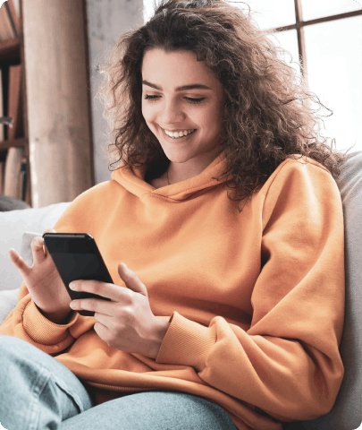 Woman using smartphone