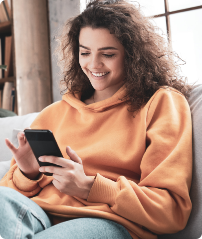 Woman using smartphone