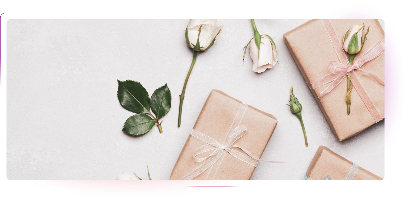 Gifts with flowers