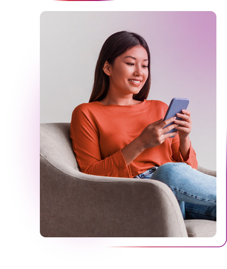 Woman with smartphone