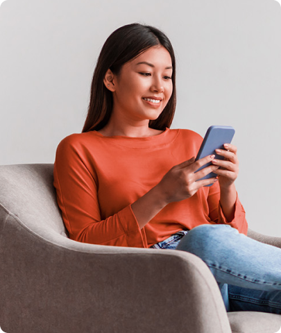 Woman with smartphone