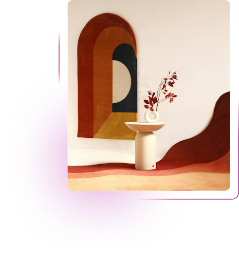 Designer space in warm colors Designer space in warm colors