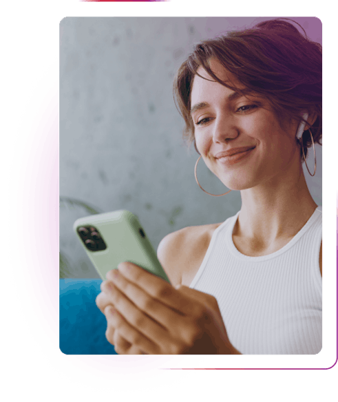 Woman using smartphone
