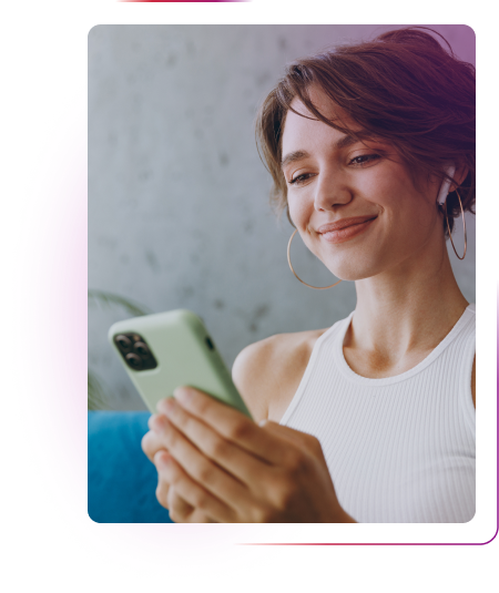 Woman using smartphone