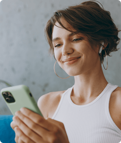 Woman using smartphone