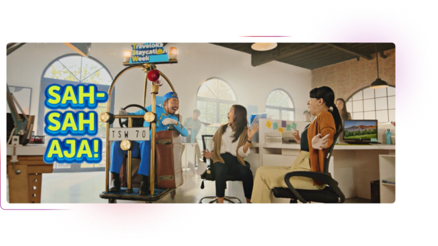 Joyful people in an office