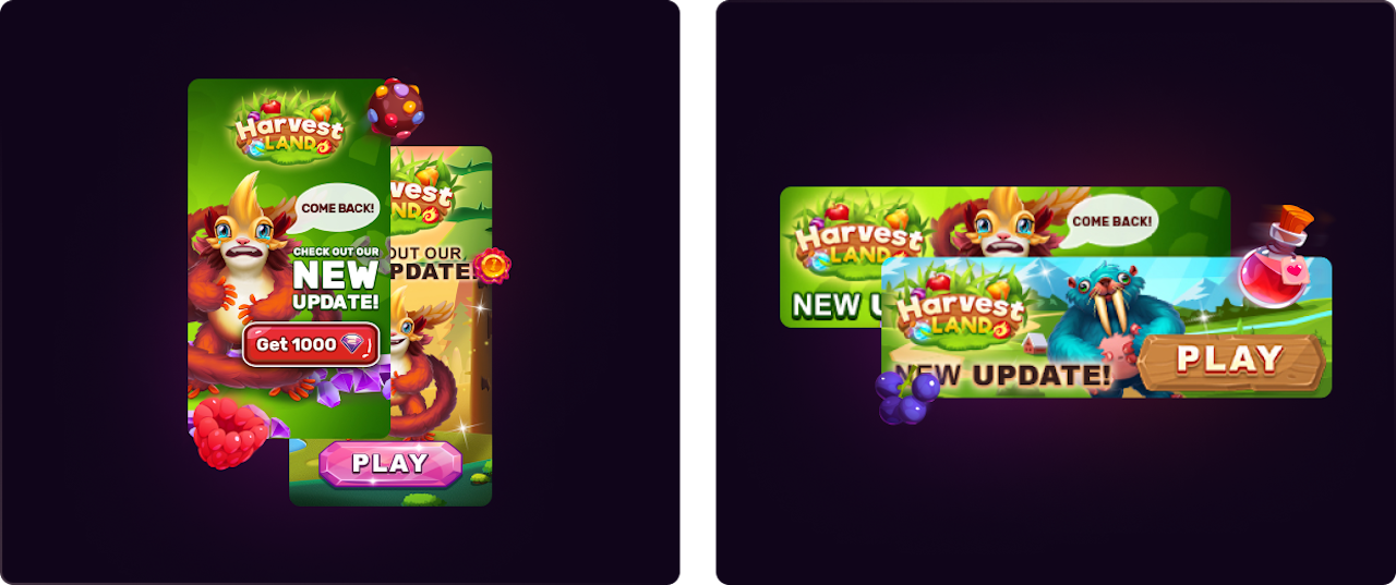 Harvest Land banners