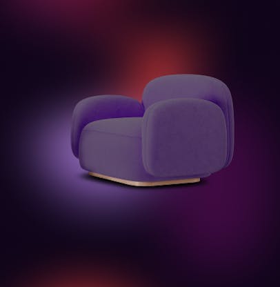 sofa chair logo violet