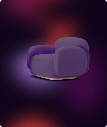 sofa chair logo violet