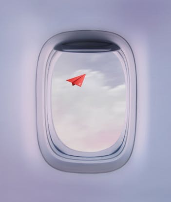 window plane view