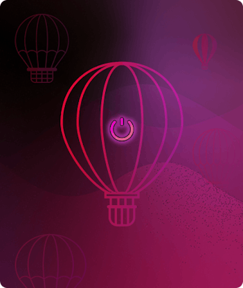 Baloon on purple background