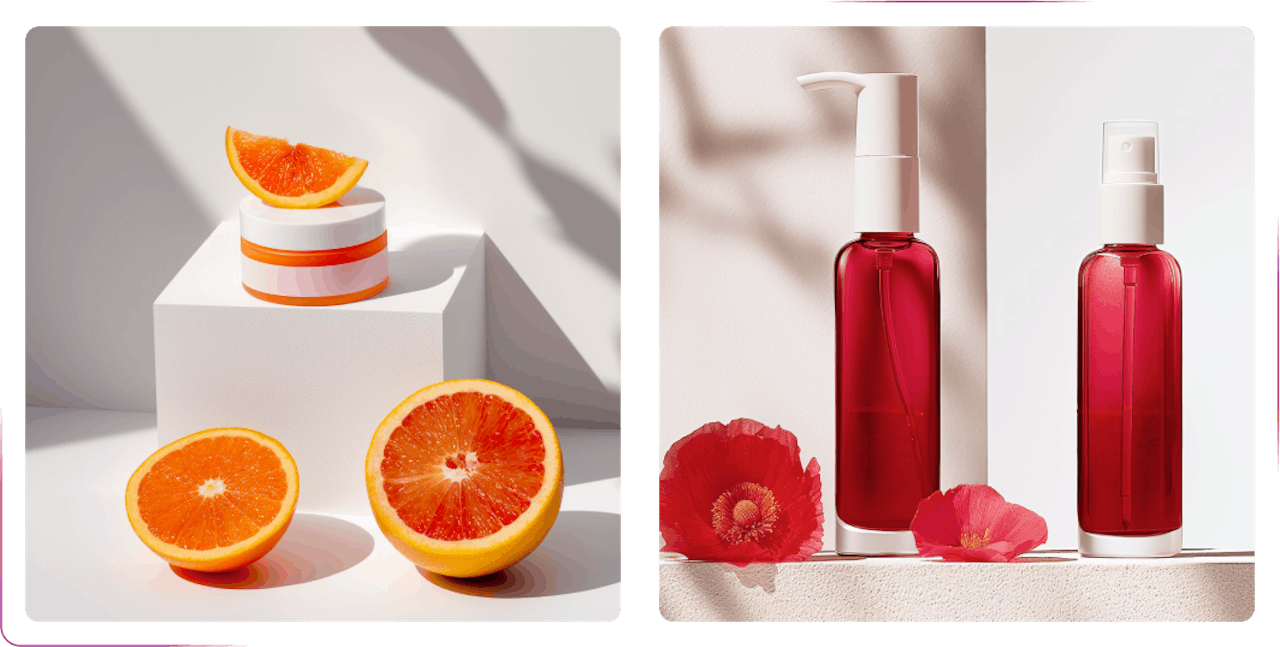view on the cosmetics