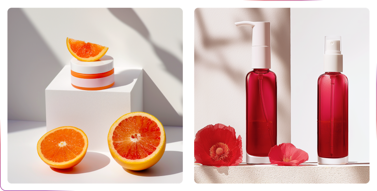 view on the cosmetics