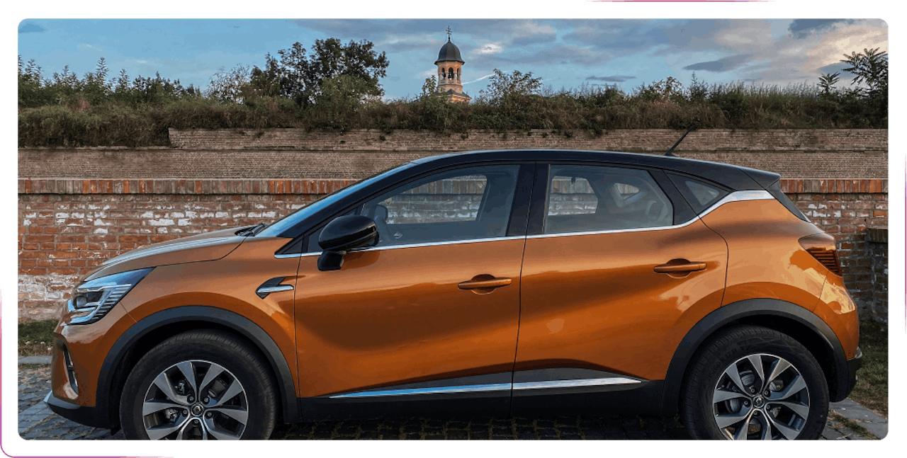 orange car