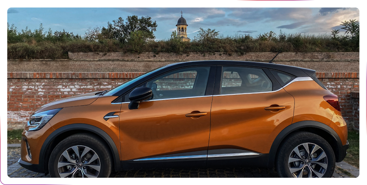orange car