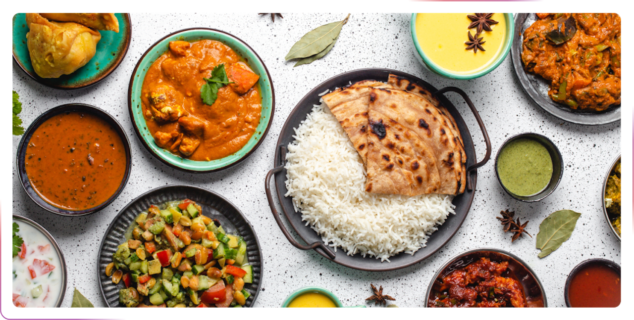 picture of table with food