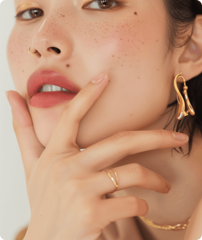 young girl wearing gold jewelry
