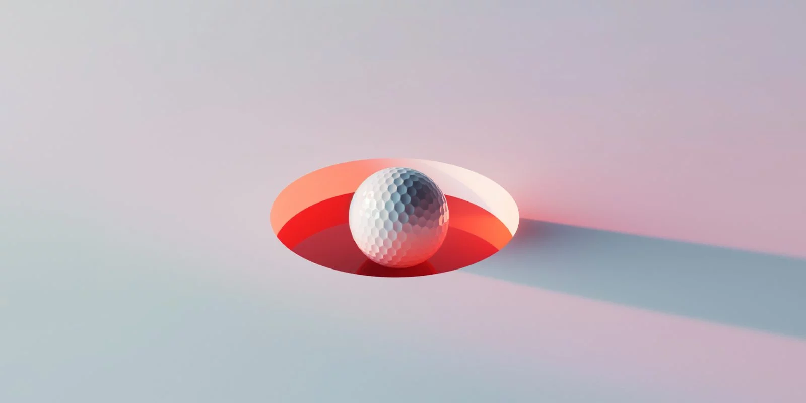 a ball falling into a hole