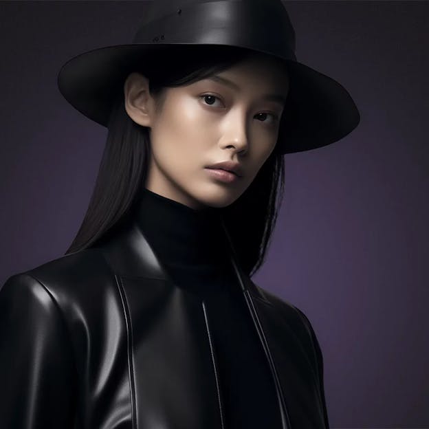 Fashion woman in black