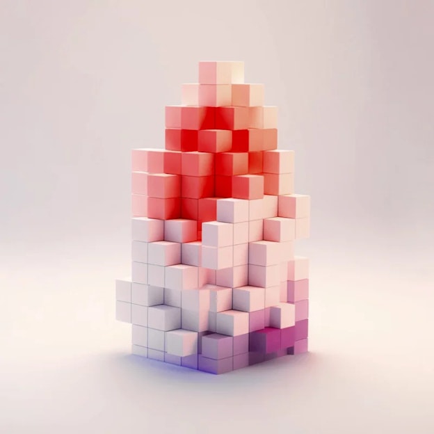 Abstract blocks in different colours
