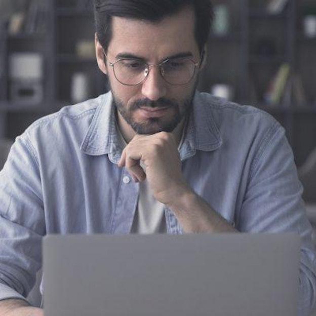 Man using laptop