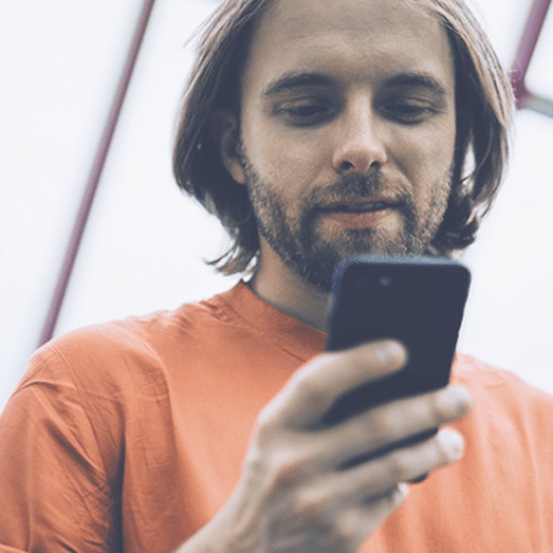 Man with smartphone